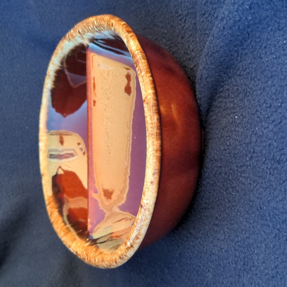 Vintage H.P. CO USA Hull Pottery Brown Drip Divided Serving Dish Oven Pr… - Picture 2 of 9